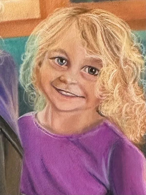 detail of child's face