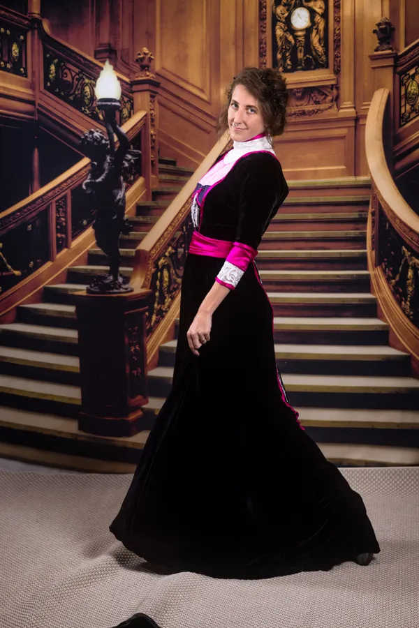 Stephanie twirling in gown