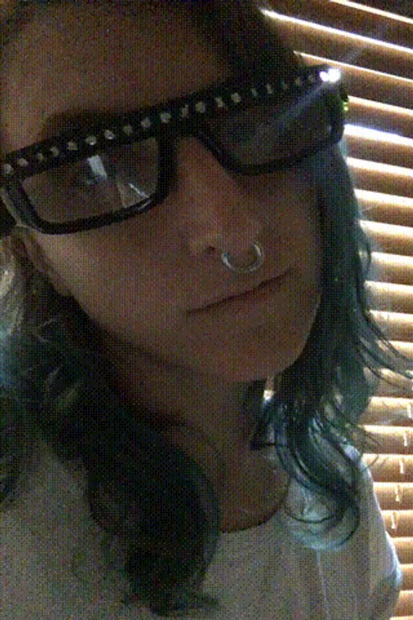 rectangular diffraction glasses with a strip of leds at the top