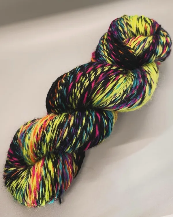 hand spun yarn in a skein