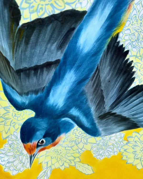 diving swallow detail